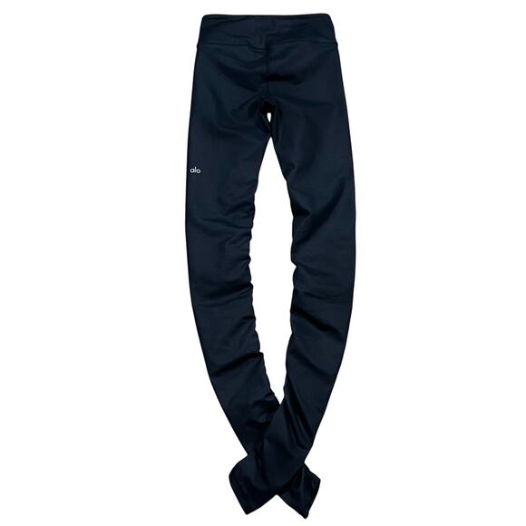 Alo Yoga Cinched Long Leggings Black Size XS - Picture 1 of 8